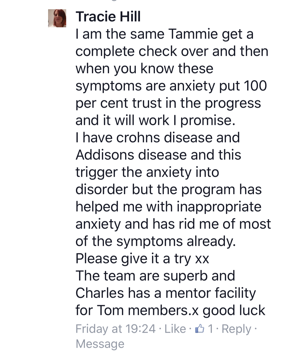 Client testimonial